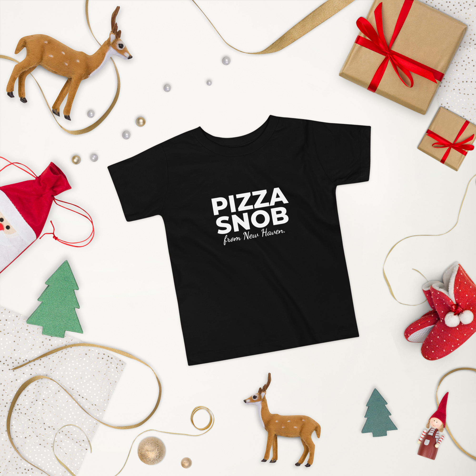 Pizza Snob from New Haven Toddler Short Sleeve Tee - Image 28