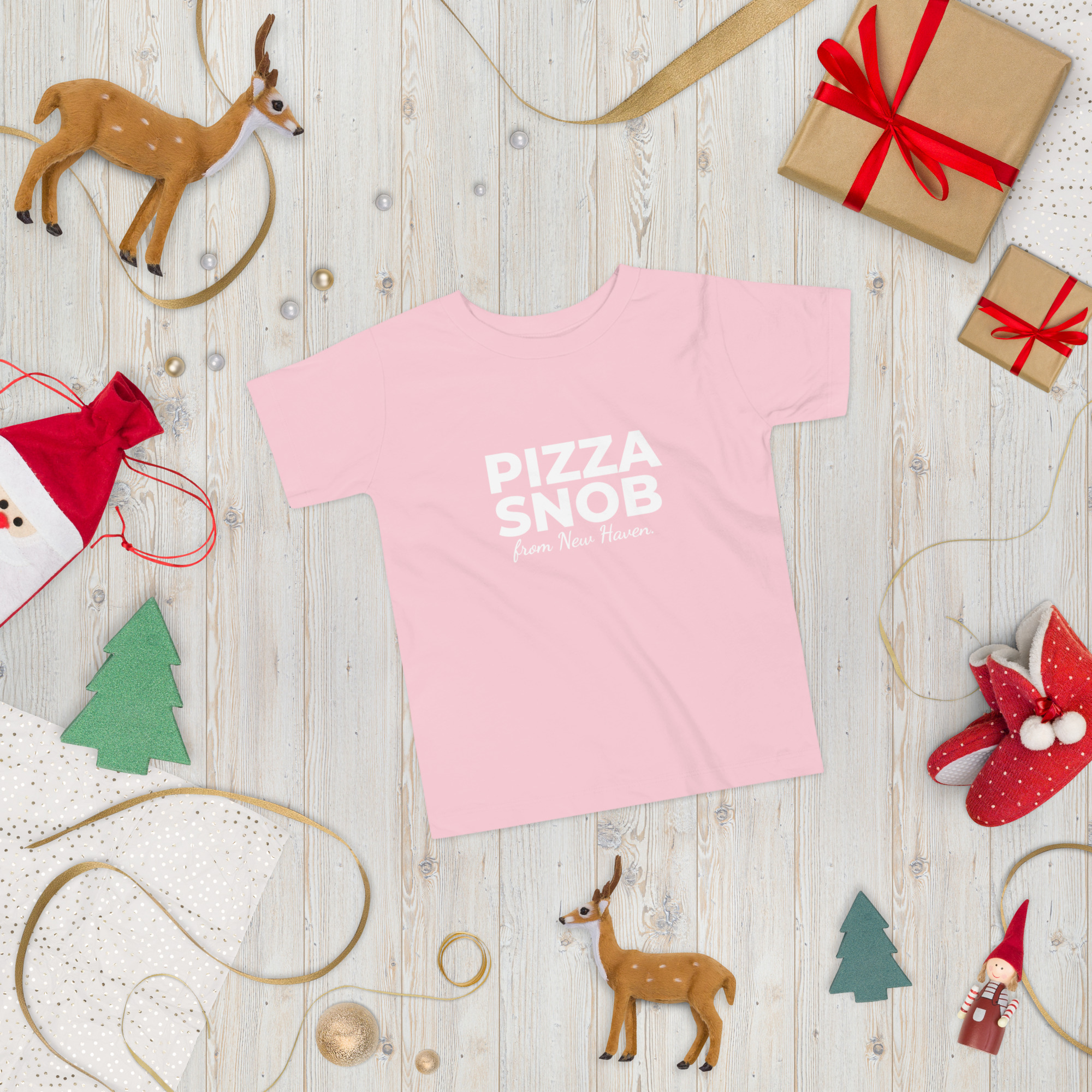 Pizza Snob from New Haven Toddler Short Sleeve Tee - Image 24